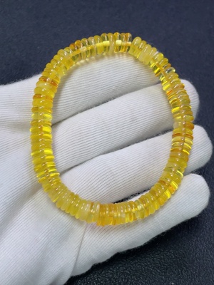 C30508751 Amber Beeswax Bracelet Total Weight Approx.7.79g Size About 7.2mm
