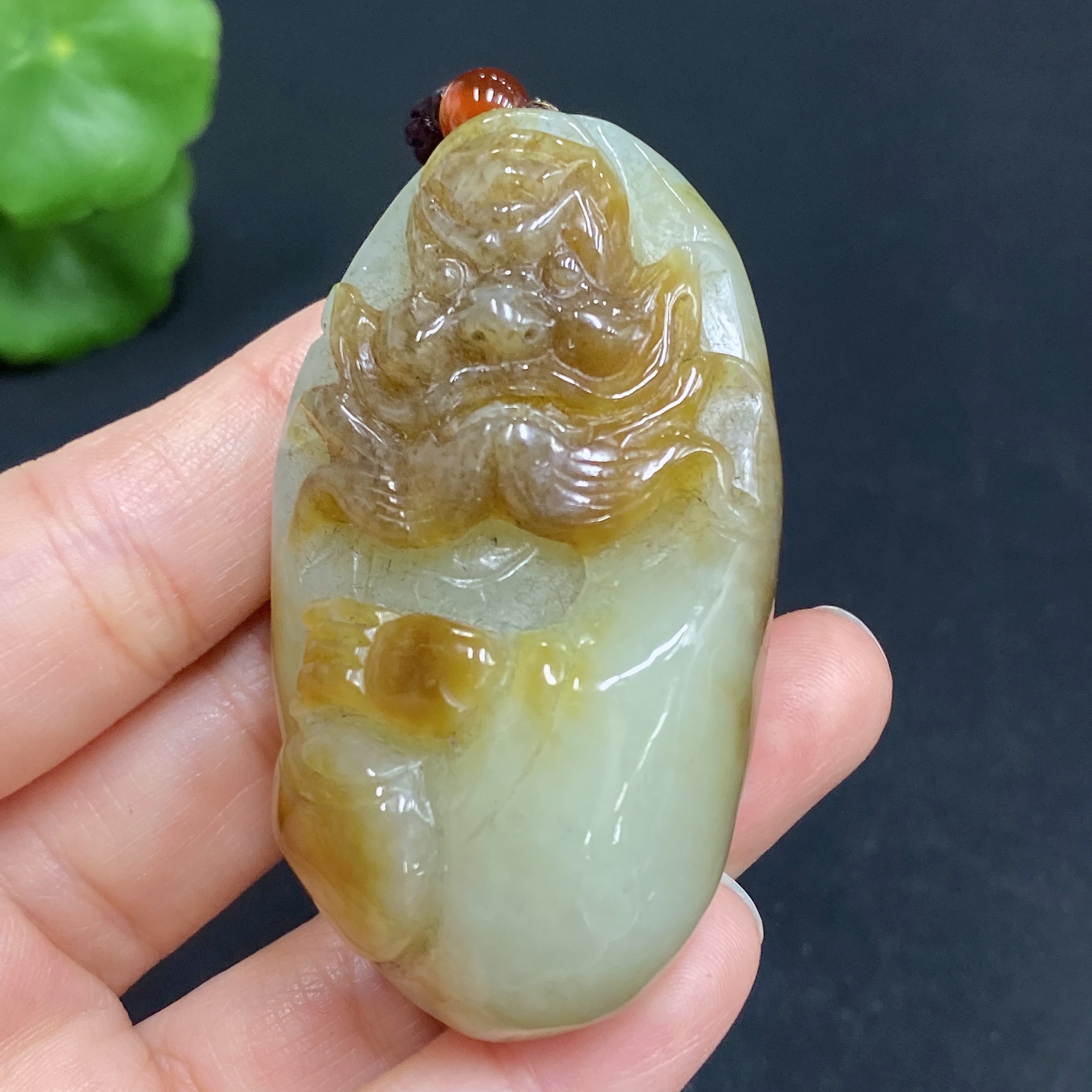 H30505516 Hetian Jade Pendant Zhong Kui