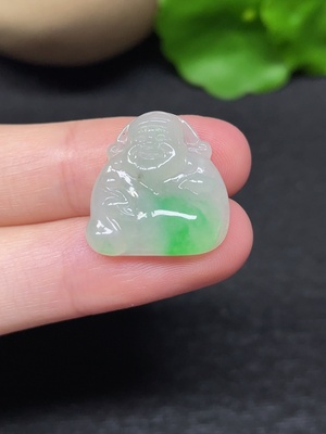 F45335005 翡翠财神挂件 总重约2.54g