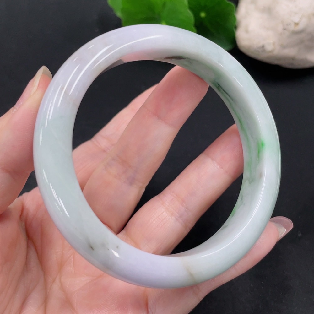 F31675900 Jadeite Round Bangle Size 58.4 Total Weight Approx. 63.8g