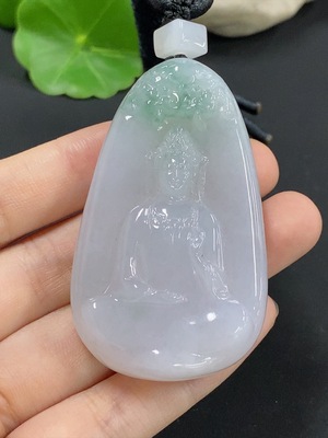 F42969016 翡翠观音挂件 货品总重约59.67g
