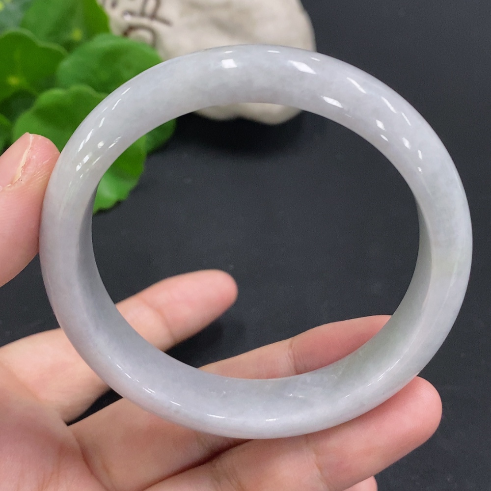 F30569763 Jadeite Round Bangle, Size 56.2, Total Weight Approximately 49.4g