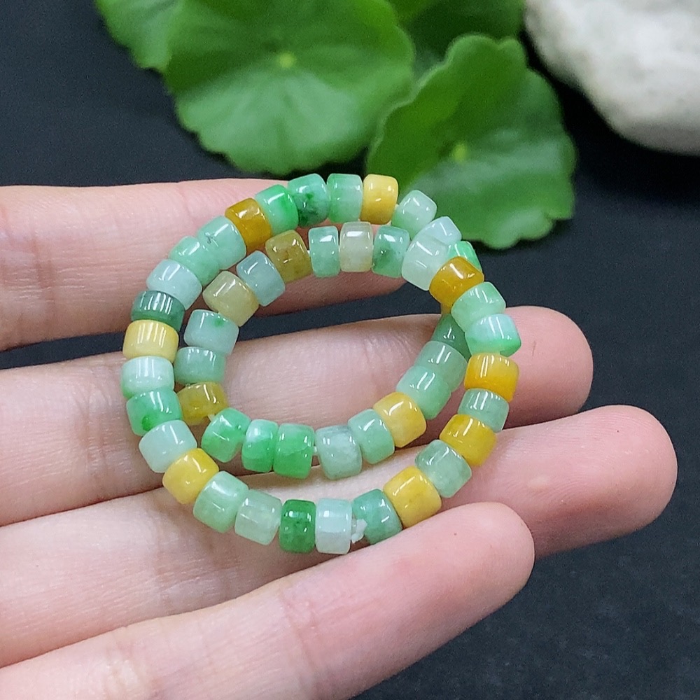 F33894502 Jadeite Beads Strand Approx. 4.9mm Total Weight Approx. 8.9g Color Origin Undetermined