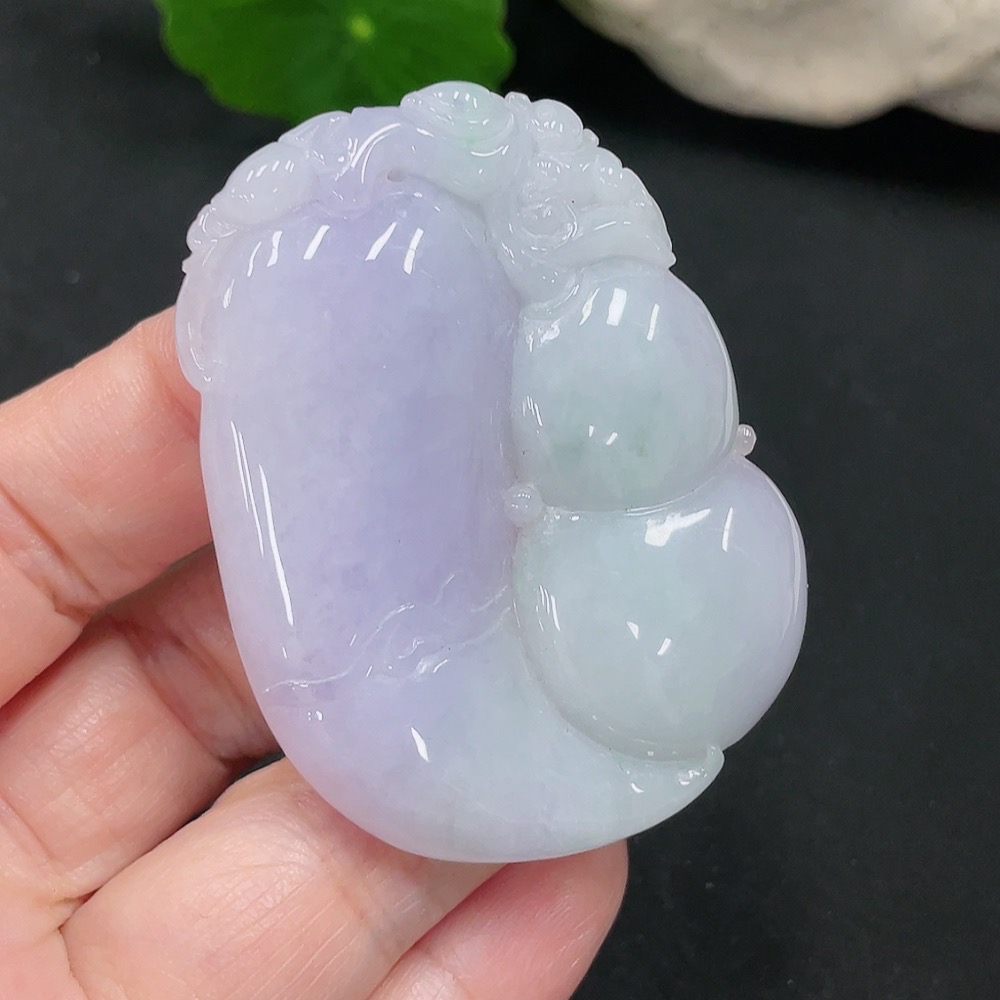 F30453110 Jadeite Fortune and Longevity Pendant