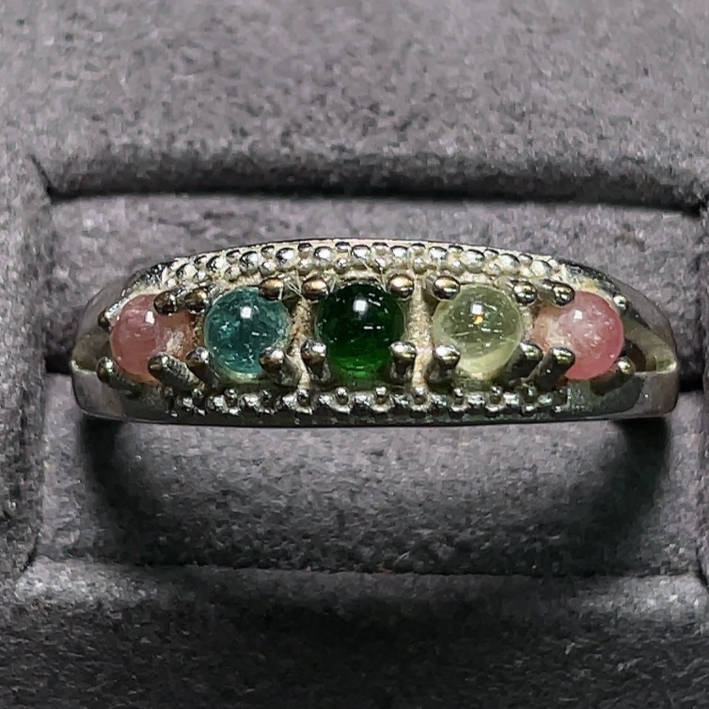 C28218308 Tourmaline Ring Non-gold Setting Adjustable Total Weight Approx. 2.4g
