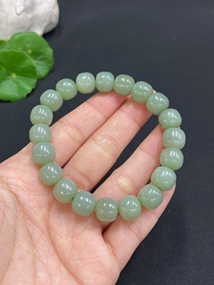 H25935082 Hetian Jade Bracelet, Approx. 9.6mm, Total Weight About 31.3g