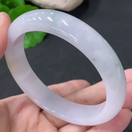 F33886358 Jadeite Round Bangle, Total Weight Approx. 53.5g, Undetermined Color Origin, Size 57