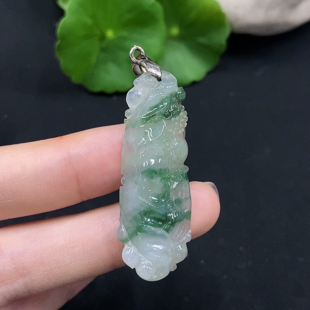 F28279332 Jadeite Pendant Non-Gold Inlaid Total Weight Approx.6.85g
