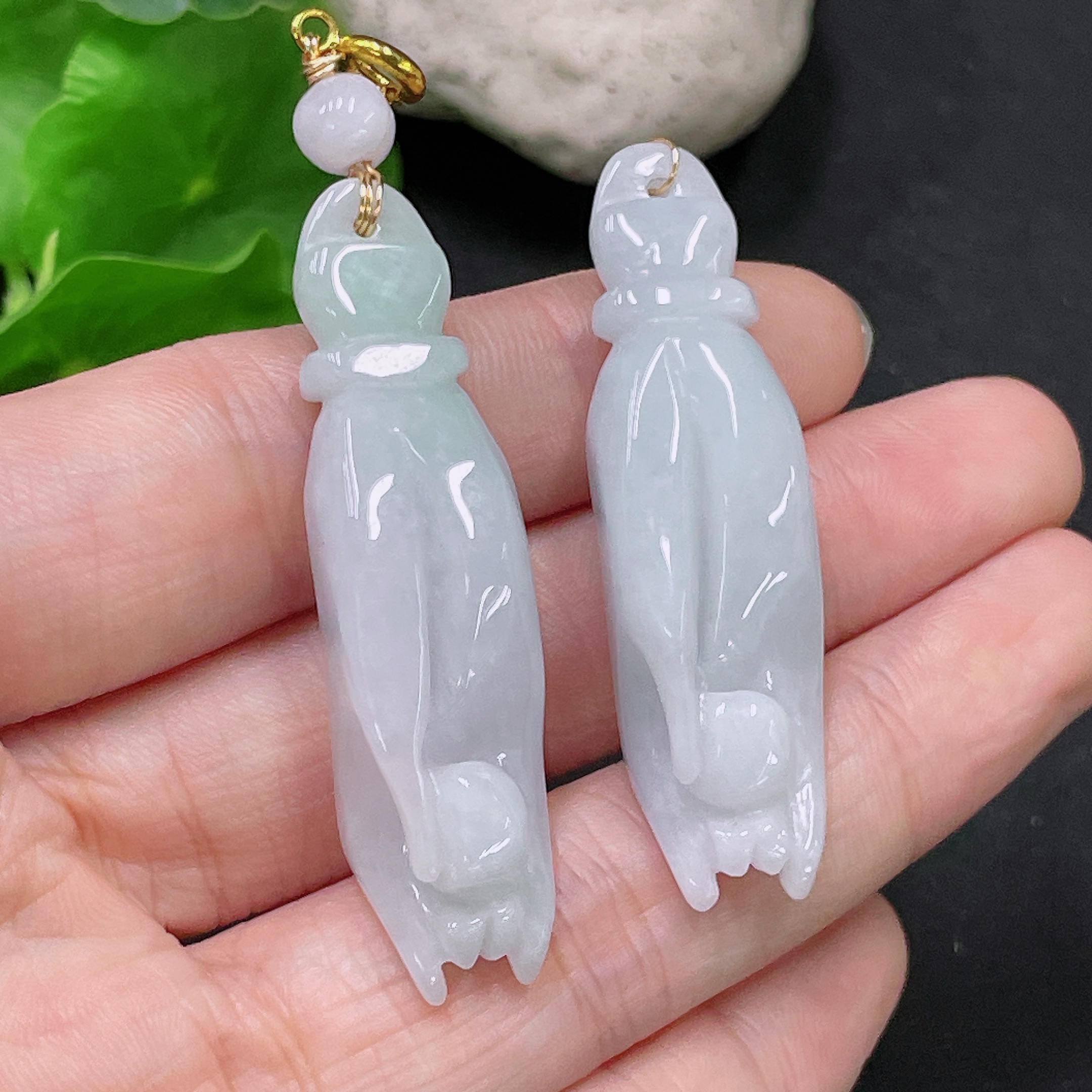 F33894171 Jadeite Pendants Sell as a Lot (Non-Gold Inlaid)