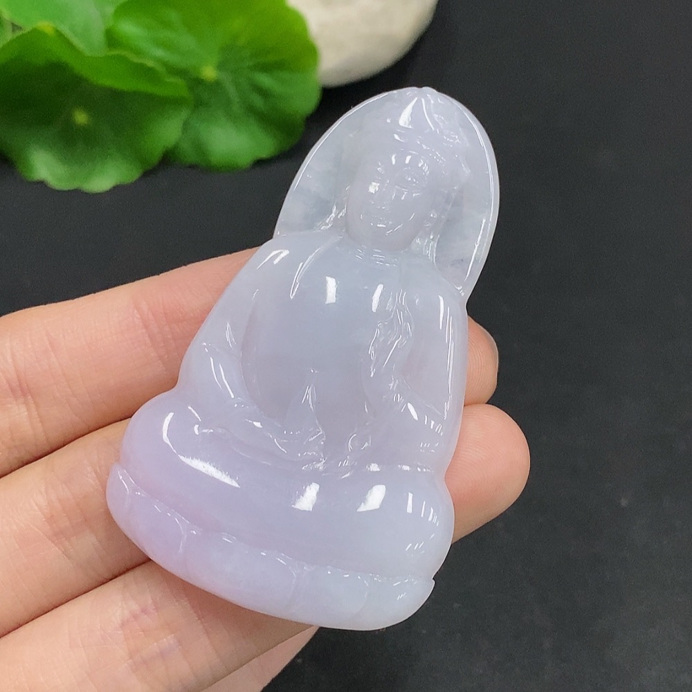 F34077419 Jadeite Guanyin Pendant Total weight about 24.8g