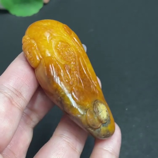 H32805545 Hetian Jade Pendant - Patriarch Bodhidharma - Contains Other Mineral Components - Undetermined Skin Color Origin - Total Weight Approximately 55.7g