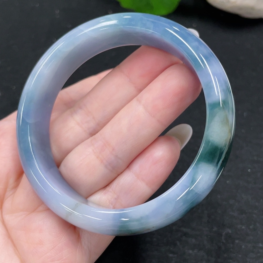 F33872933 Jadeite Round Bracelet Size 56.8 Total Weight Approx. 64.5g (with crack)