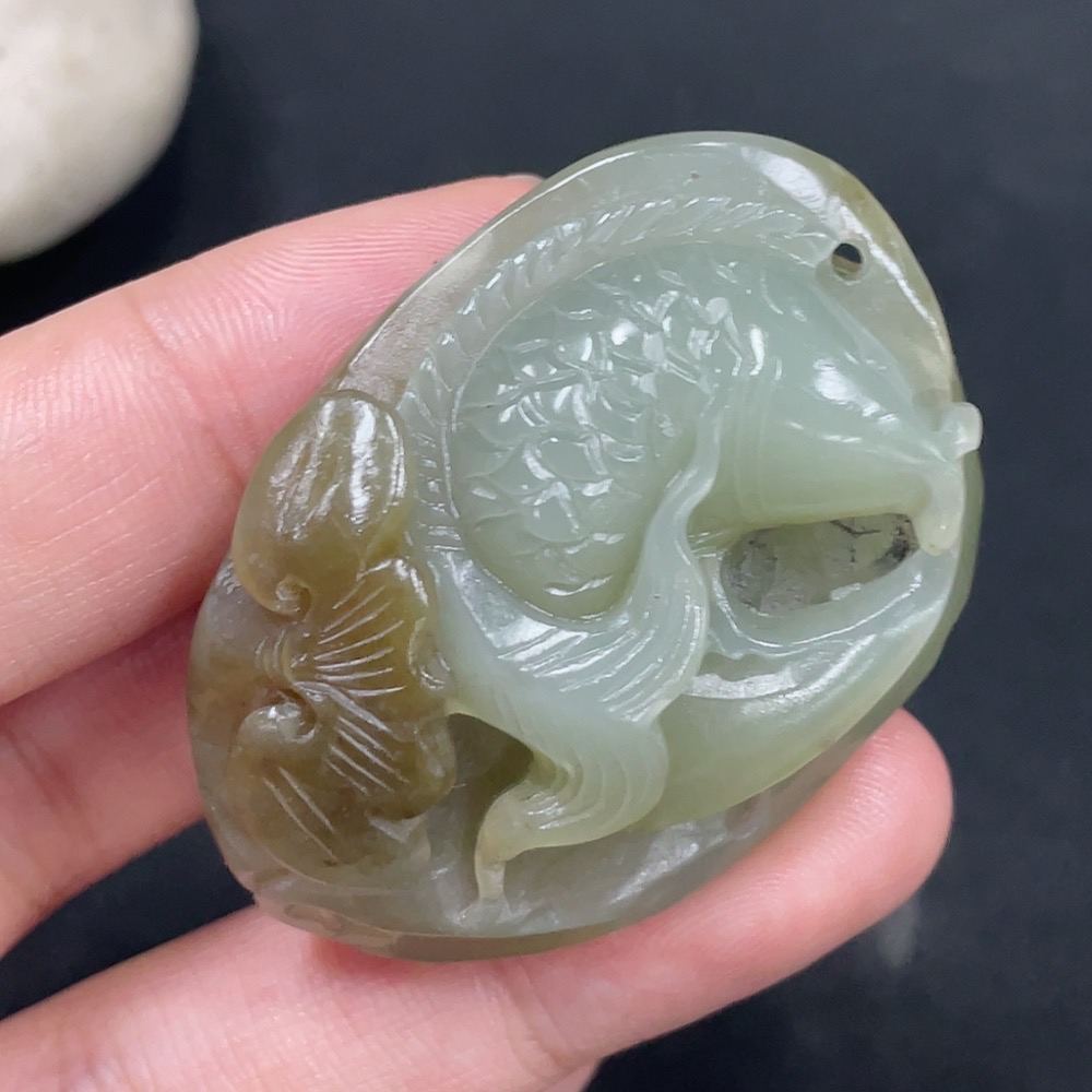 H31635759 Hetian Jade Pendant - Abundance Every Year