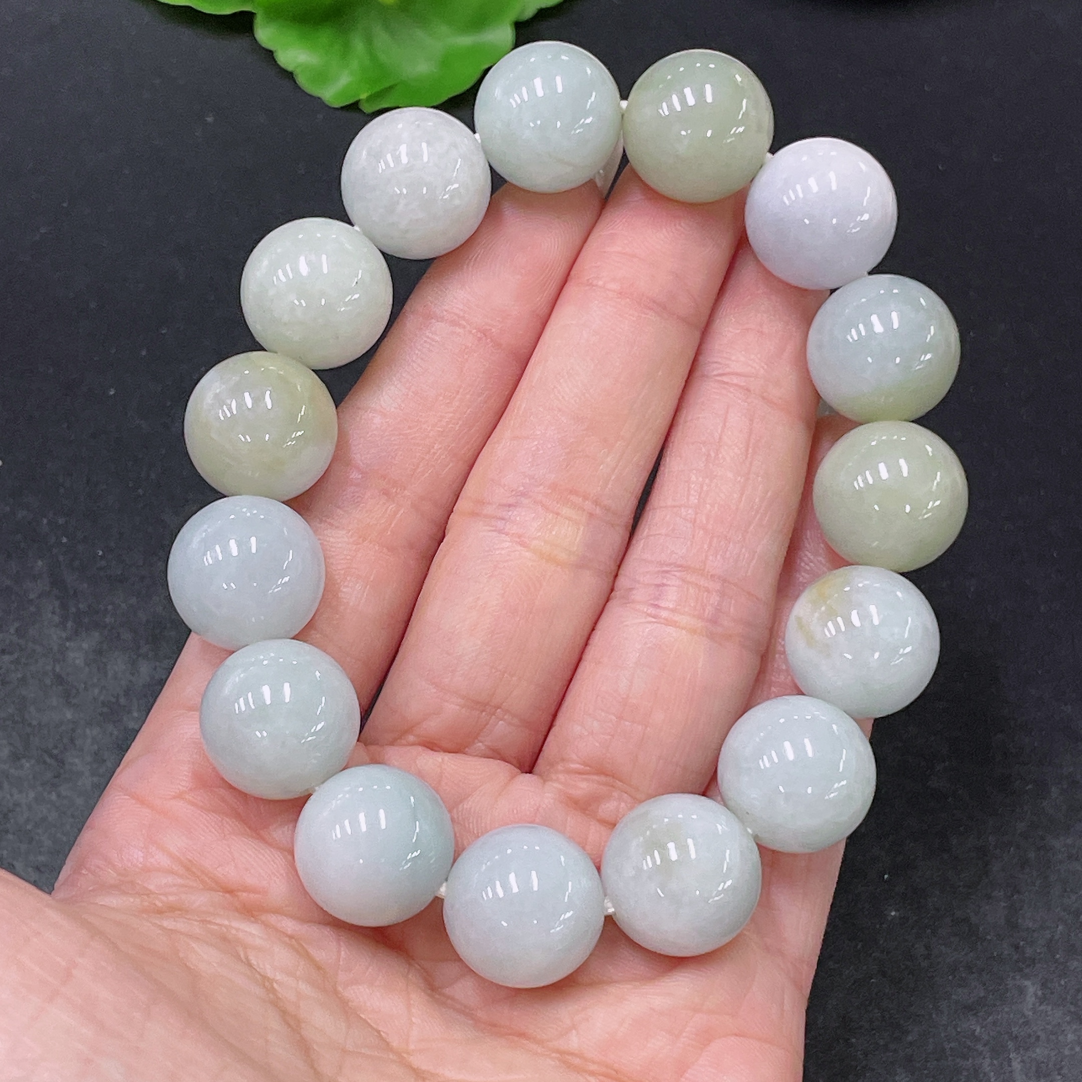 F35138749 Jadeite Bracelet, Total Weight Approximately 93.09g, Size Around 15.3mm