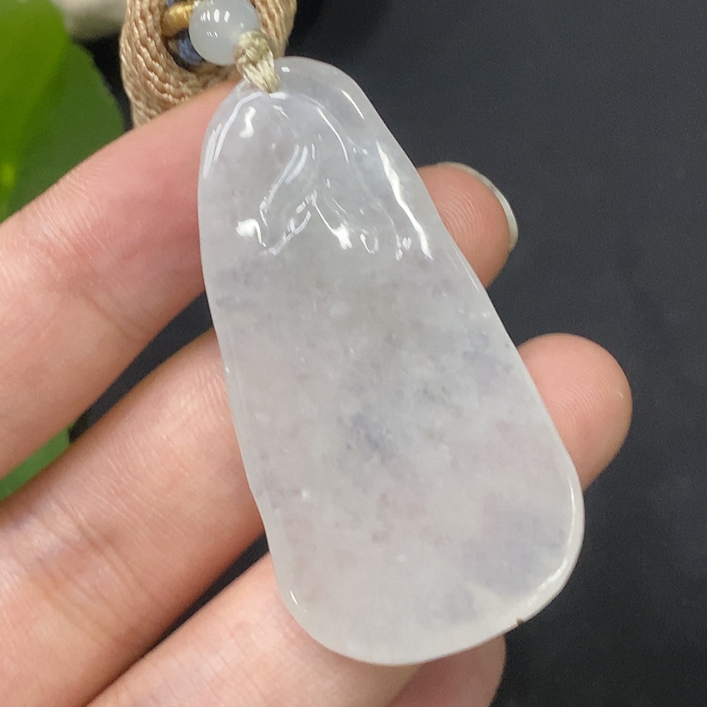 F29394386 Jadeite Pendant with Cord, Total Weight Approx. 19.08g