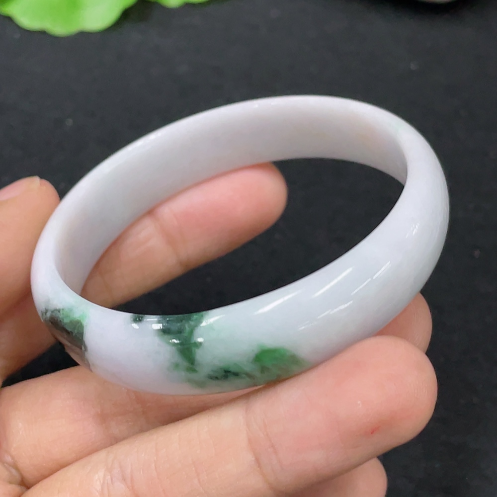 F31611561 Jadeite Round Bracelet, Total Weight Approx. 20.62g, Size 47.6, Containing Other Mineral Components