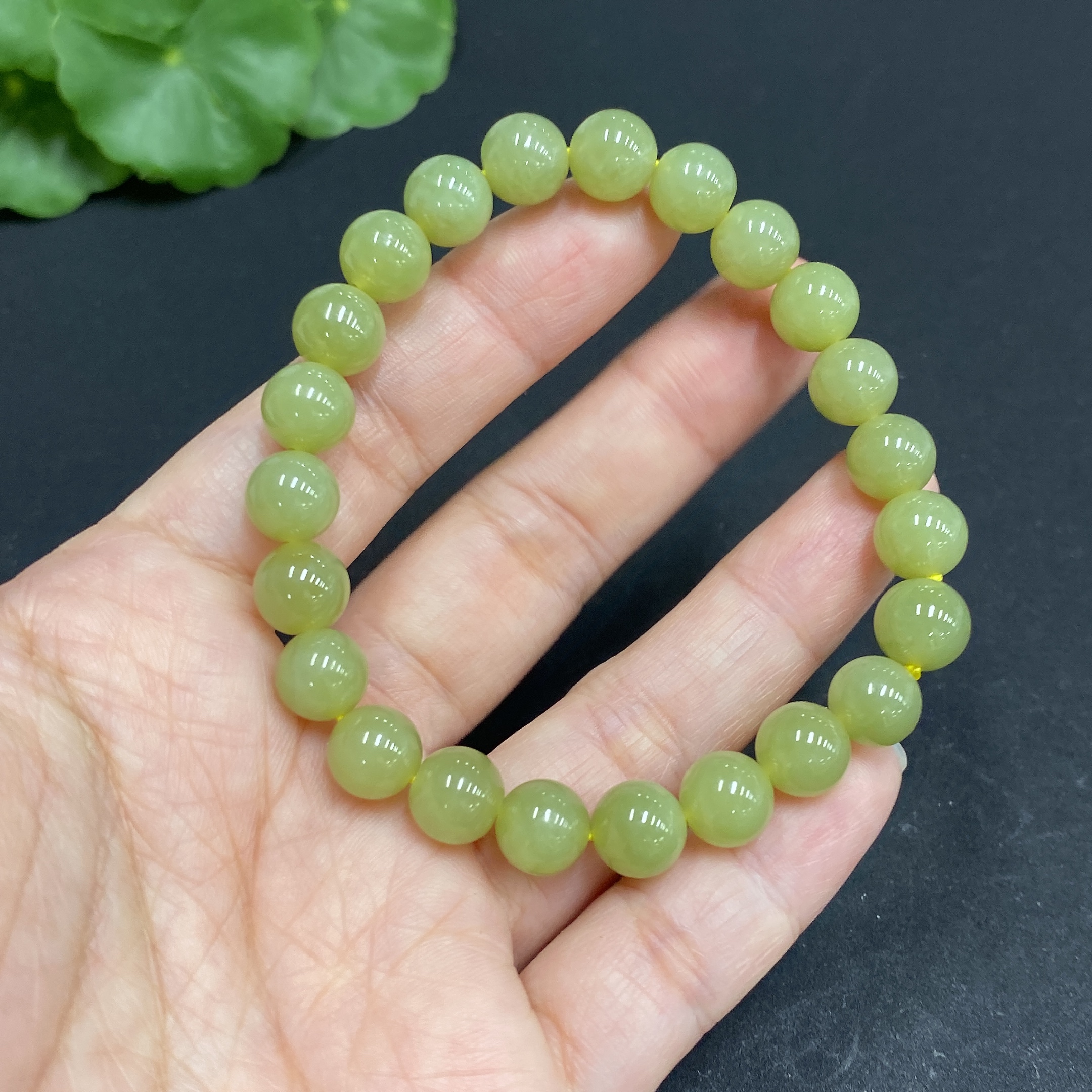 H34969927 Hetian Jade Bracelet Approx.8mm Total Weight Approx.18.3g