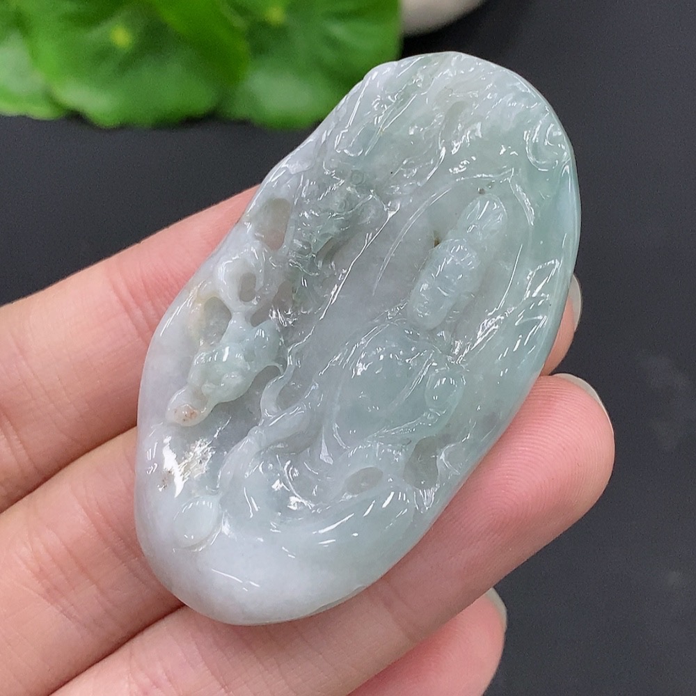 F25918184 Jadeite Guanyin Pendant, Total Weight Approx. 19.7g