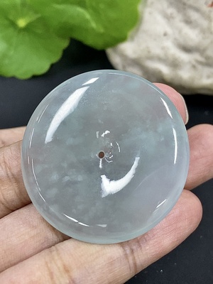 F46597184 翡翠平安扣挂件 货品总重约19.3g