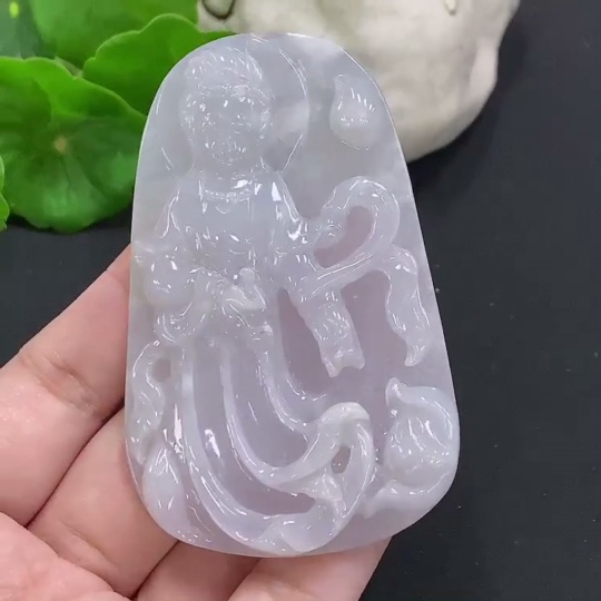 F35106575 Jadeite Guanyin Pendant Total Weight Approximately 55.7g