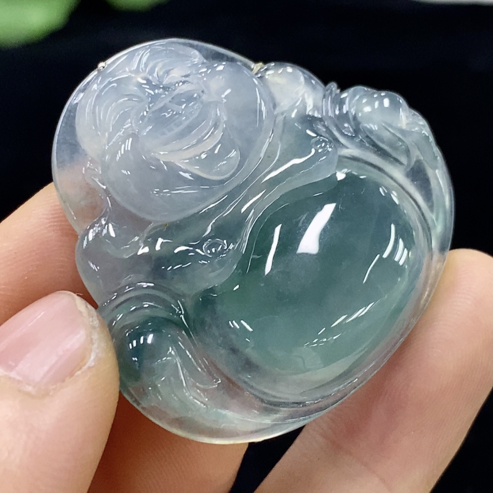 F32731998 Jadeite Buddha Pendant Total Weight Approx. 17.1g