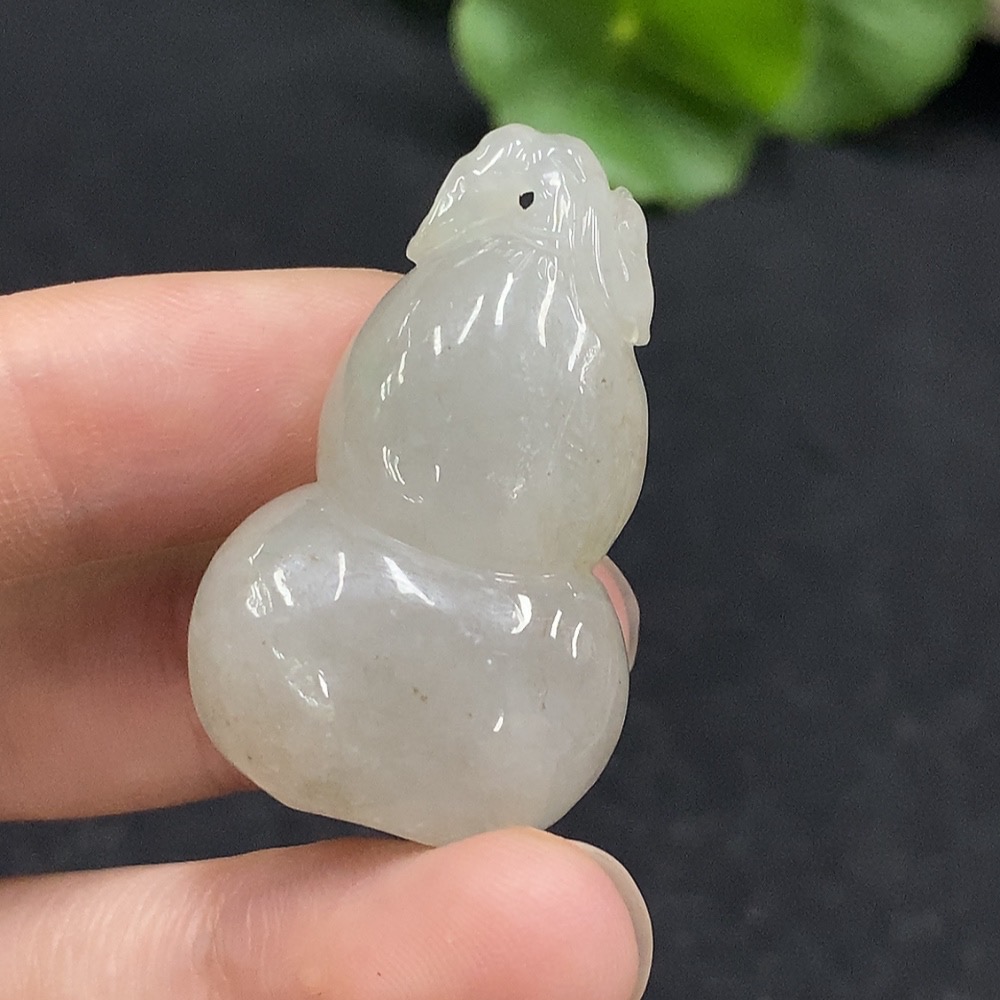 F34029031 Jadeite Gourd Pendant Total Weight Approx. 18.48g