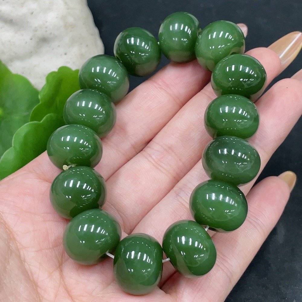 H32725387 Hetian Jade Bracelet    Approx. 15.4mm    Total Weight Approx. 72.5g