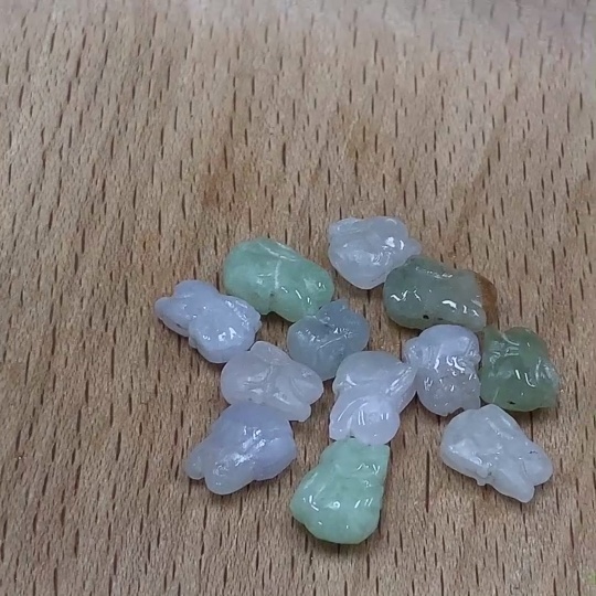 F34028224 Jadeite Inlaid Pieces Sell as a Lot Yellow Part Color Origin Undetermined Unpolished
