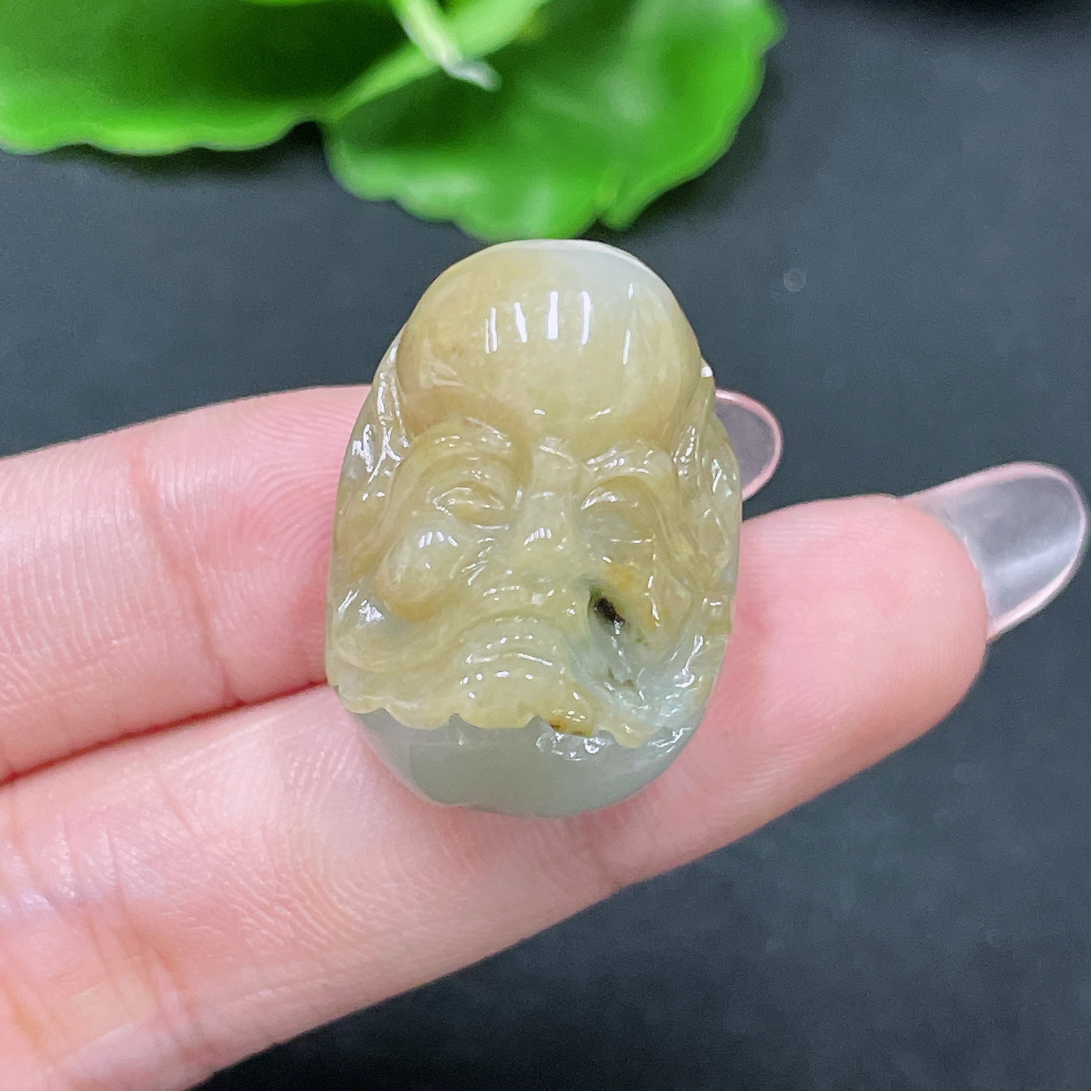 F34021513 Jadeite Pendant Yellow Color Origin Undetermined Contains Color Polishing Powder Total Weight Approximately 12.9g