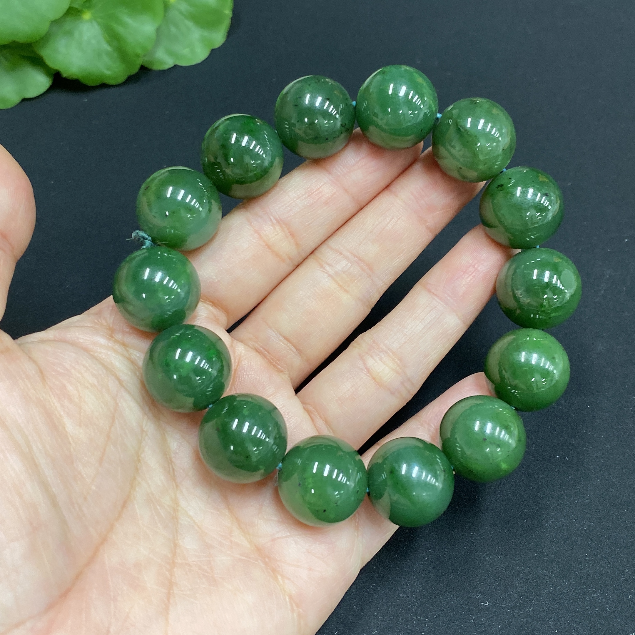 H34986415 Hetian Jade Jasper Bracelet, Approx. 15.6mm, Total Weight Approx. 87.1g