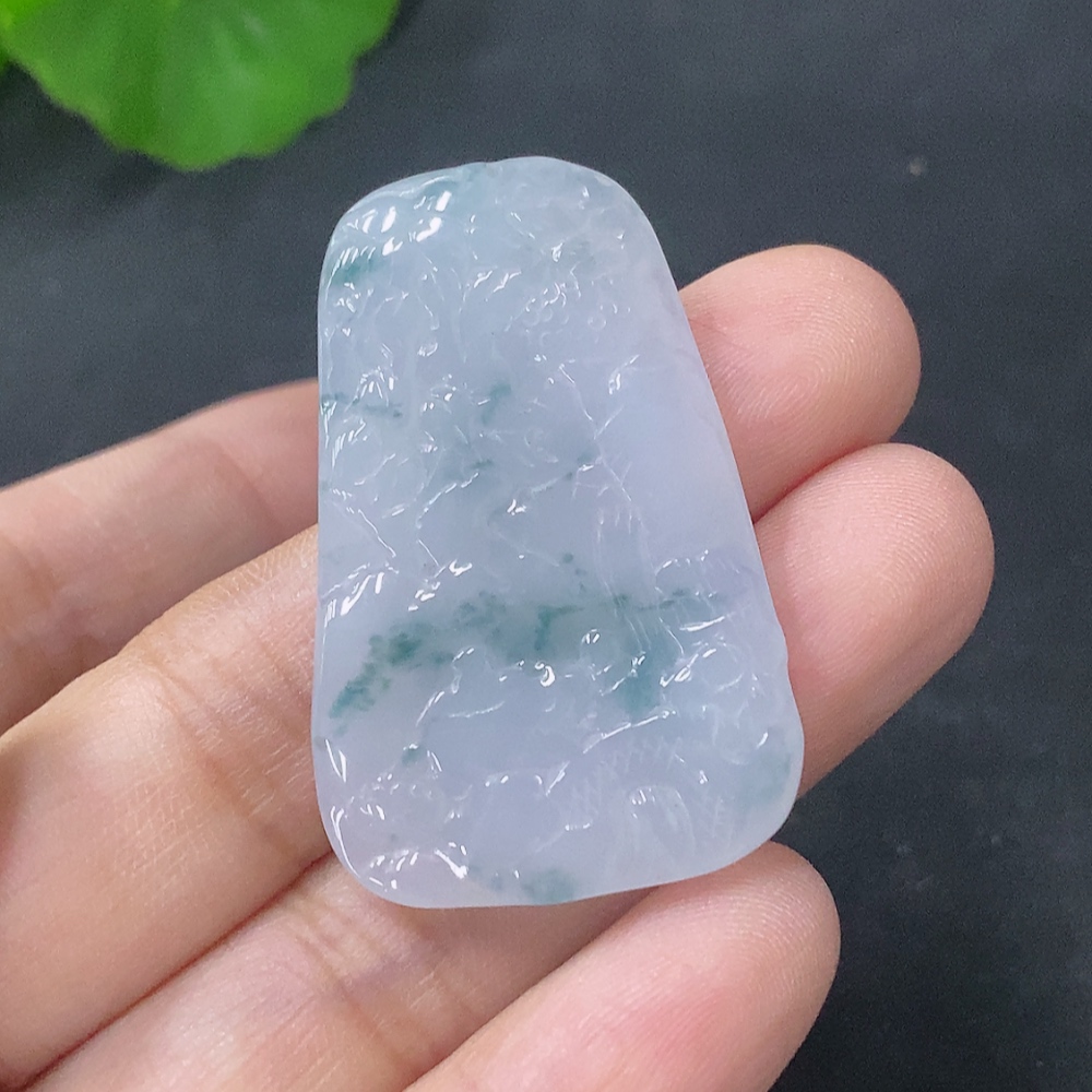 F31614840 Jadeite Pendant Landscape Plaque Total Weight Approx. 7.78g