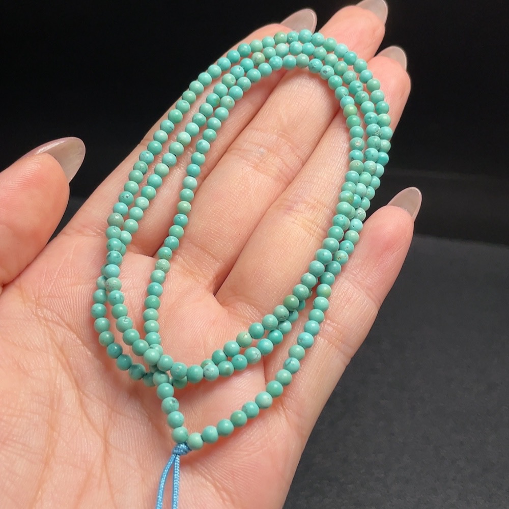 C34009317 Turquoise Bead Necklace Total Weight Approx. 7.26g Size 3mm
