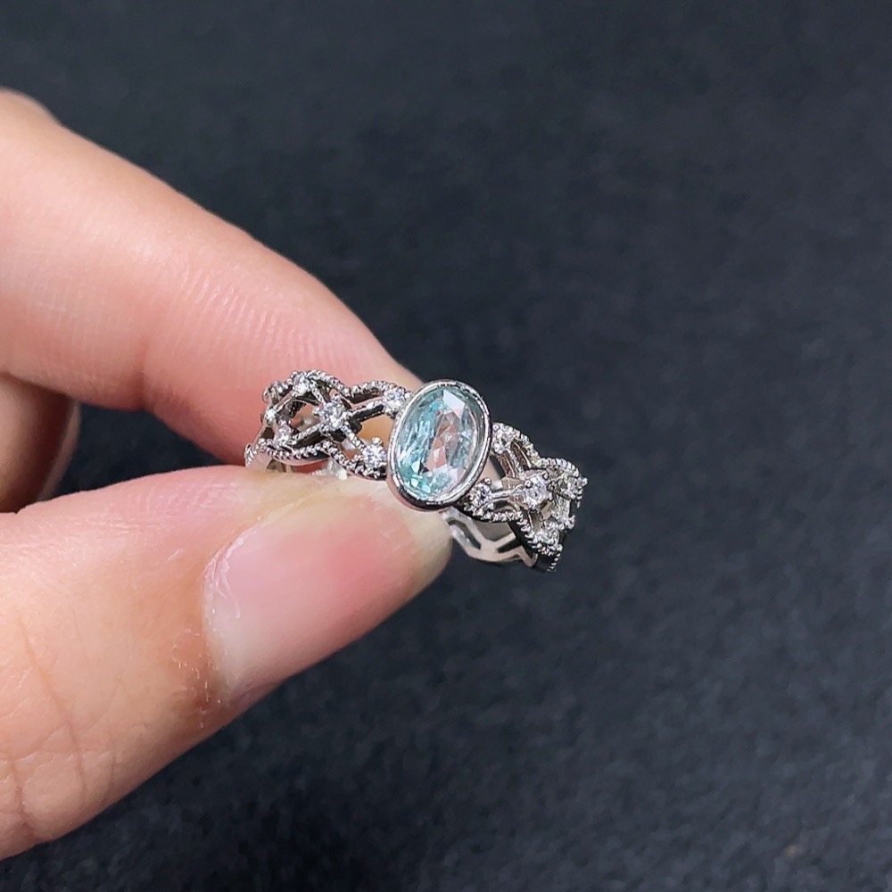 C34007343 Topaz Ring, Non-Gold, Adjustable, Total Weight Approx. 1.66g, Stone Size Approx. 6*4mm