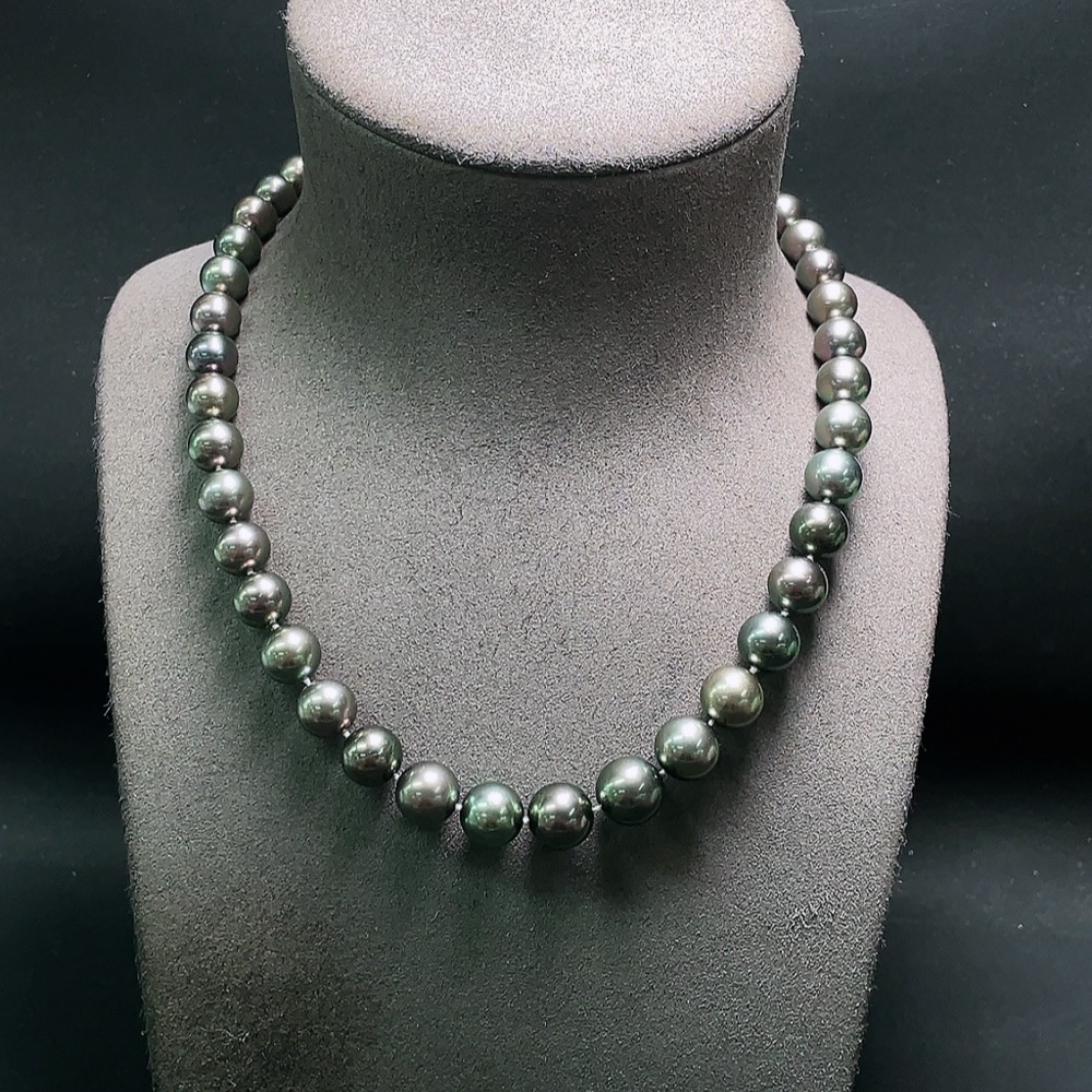C33854808 Seawater pearl necklace, total weight approx. 67.50g, size about 9.3mm, gold content 58%