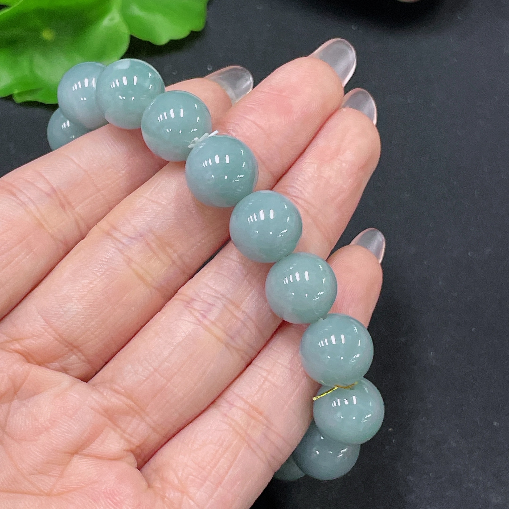 F34046544 Jadeite bracelet, approx. 11.8mm, total weight approx. 48.09g