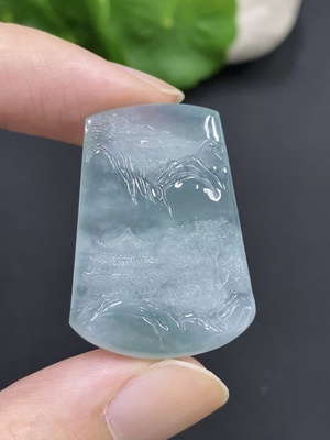 F22491155 Jadeite Landscape Pendant Total Weight 7.949g