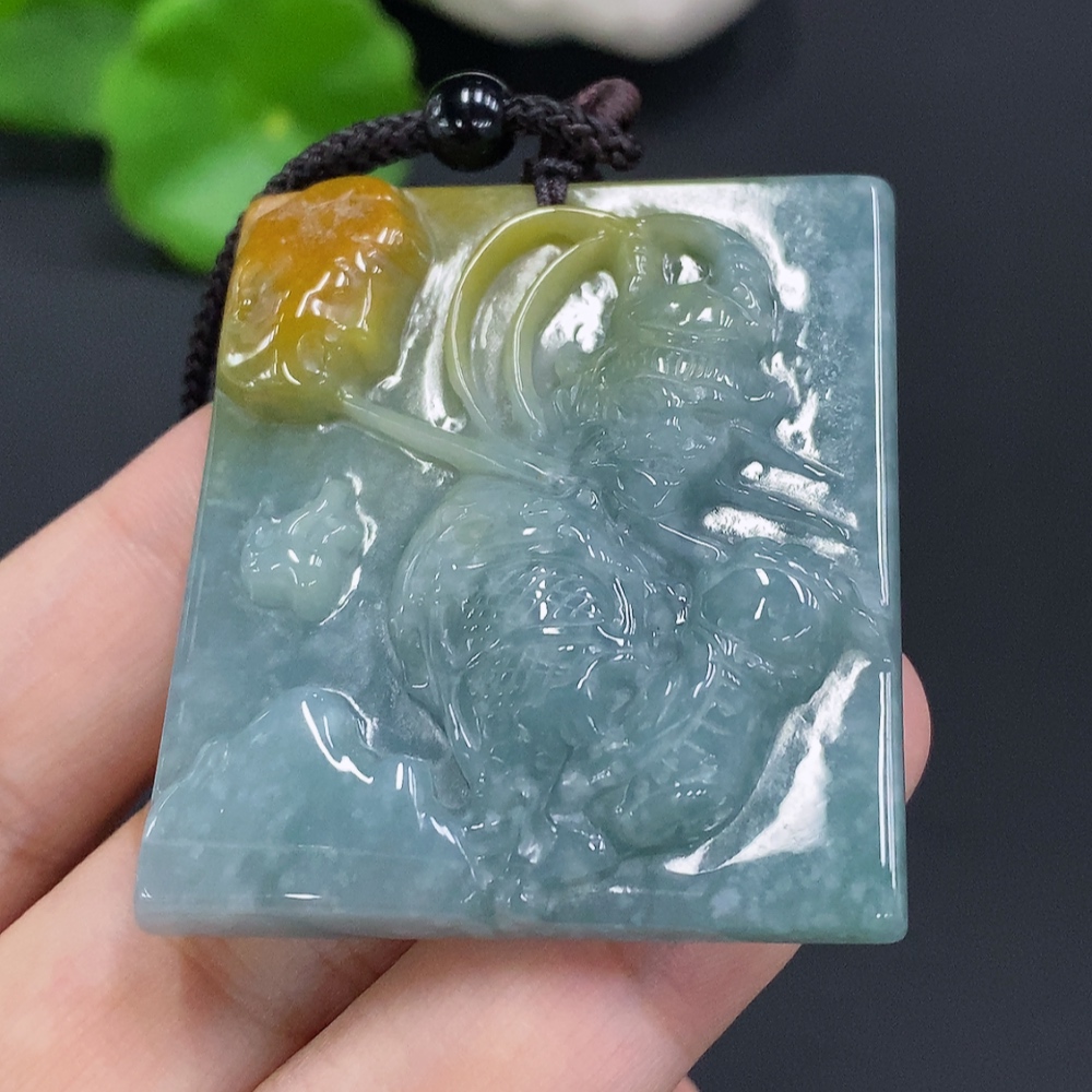 F26939122 Jadeite Pendant Total Weight Including Rope Approx. 35.3g