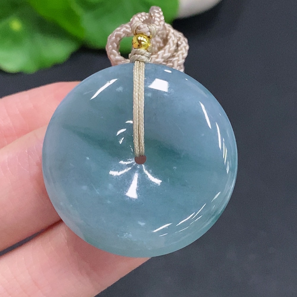F31645730 Jadeite Safety Pendant Total Weight Approx. 11.8g (Including String Weight)