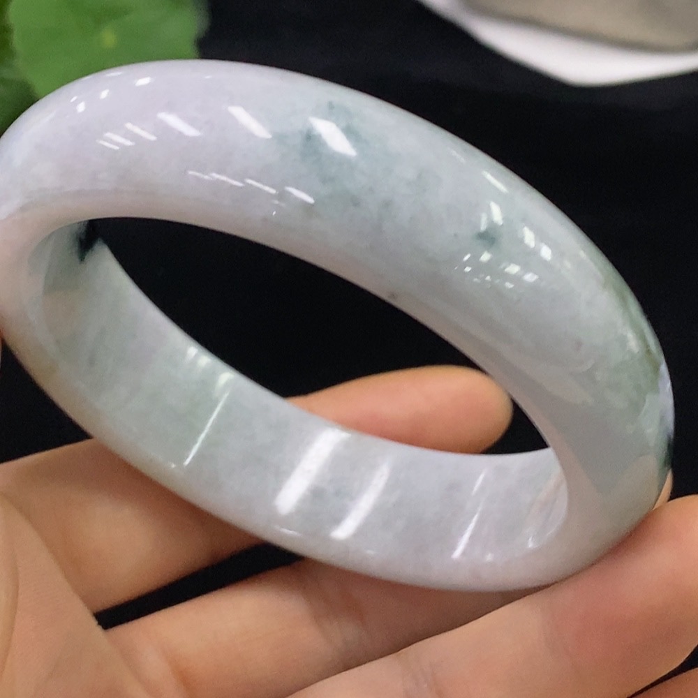 F32790377 Jadeite Round Bangle, Total Weight Approx. 84.74g, Size 59.7, Containing Other Mineral Components