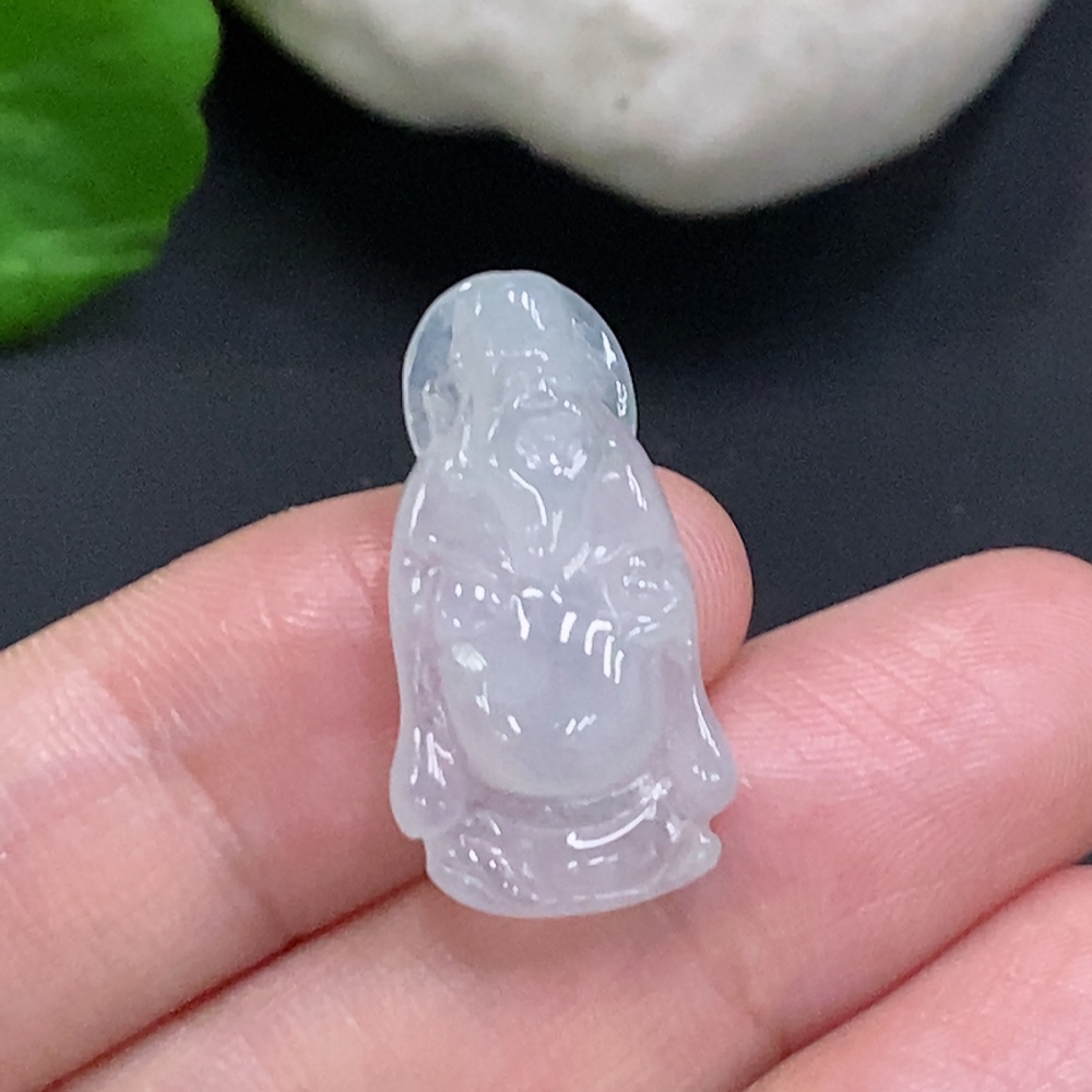 F33905669 Jadeite wealth god inlay piece, total weight approximately 2.7g