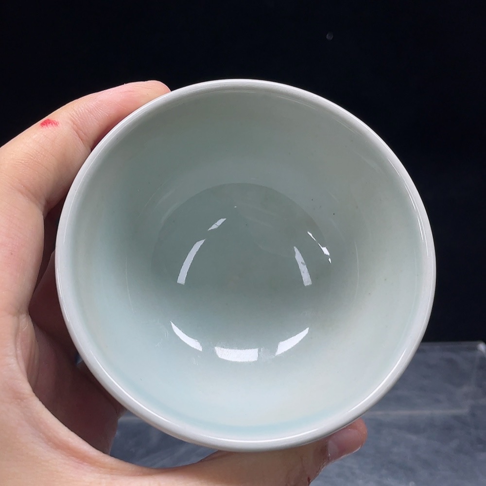 W33842666 Porcelain, Mint Condition, Modern Blue and White Character Bowl (Subject to Actual Item)