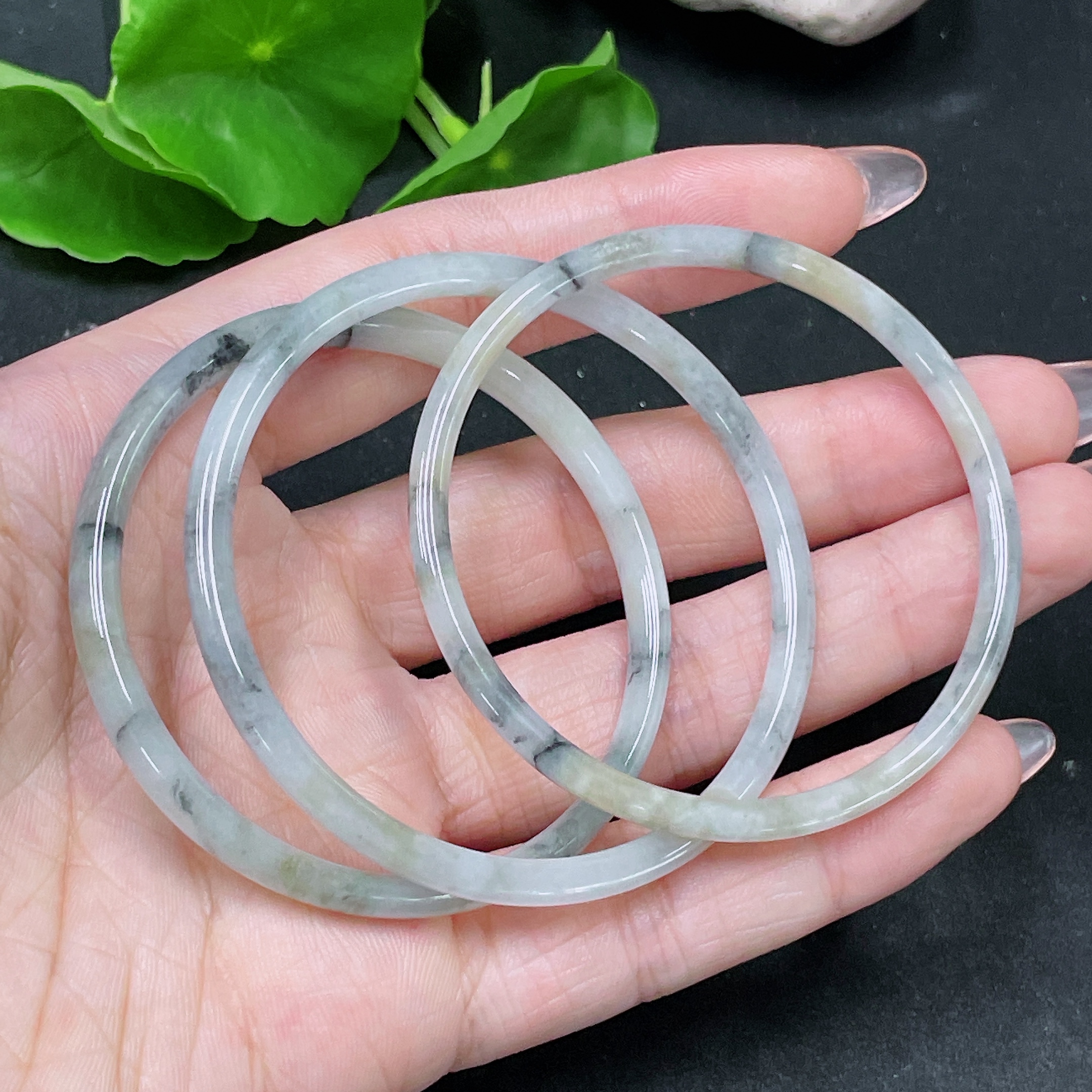 F34983474 Jadeite Round Bangle Sell as a Lot Size 50.8/49.3/52.7