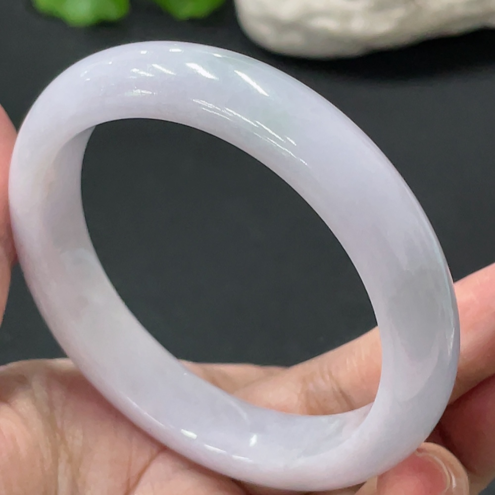 F34978150 Jadeite Round Bangle Total Weight Approx. 55.89g Size 55.7 With Color Polishing Powder