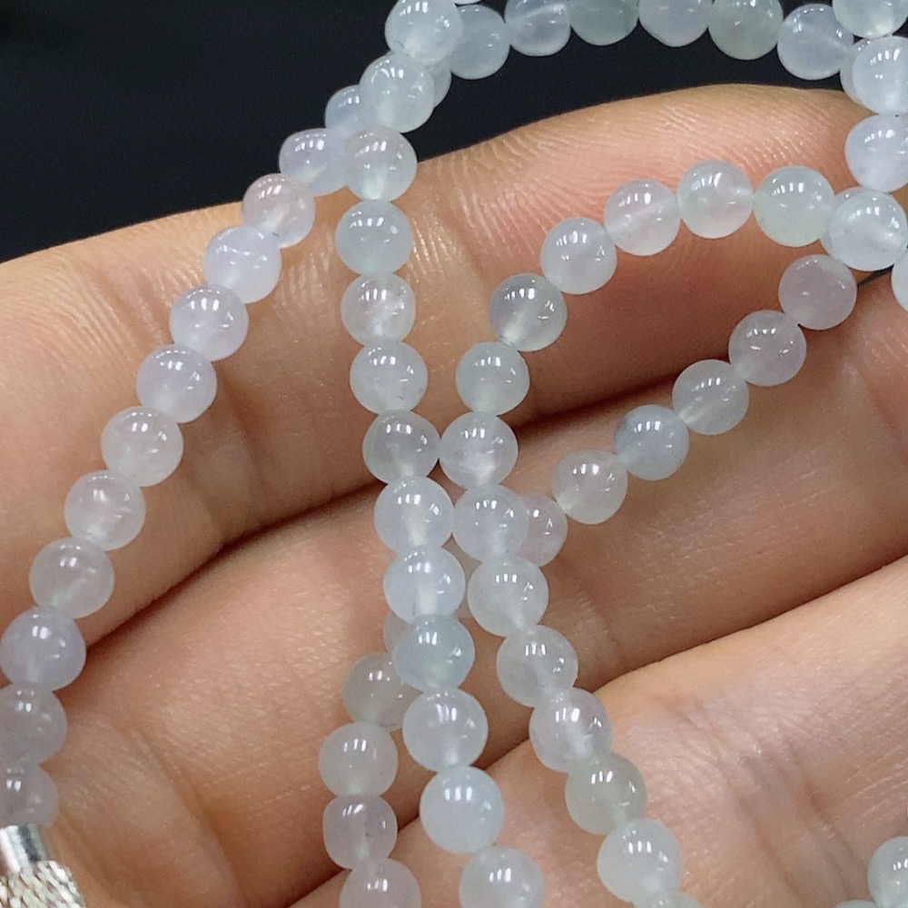 F29361987 Jadeite Bead Necklace Approx. 3.8mm Total Weight Approx. 12.01g Non-Gold