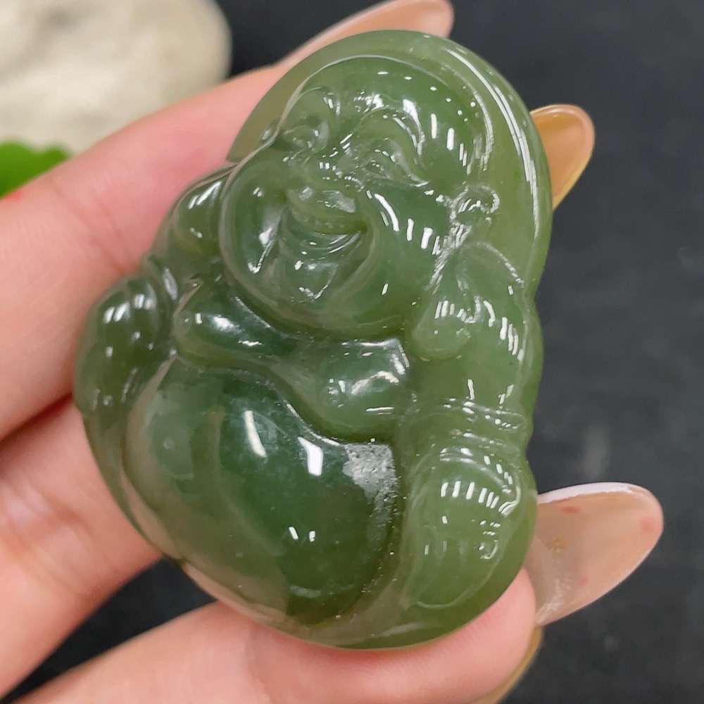 H32726176 Hetian Jade Pendant - Buddha Figure - Total Weight Approx. 25.7g