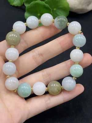 F34028598 Jadeite Bracelet Approx. 12/13mm Non-Gold-Inlaid Total Weight Approx. 56.38g