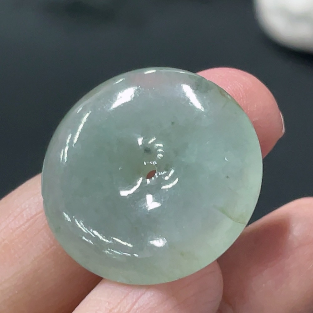 F33837587 Jadeite Peace Button Pendant Total Weight Approx. 6.3g