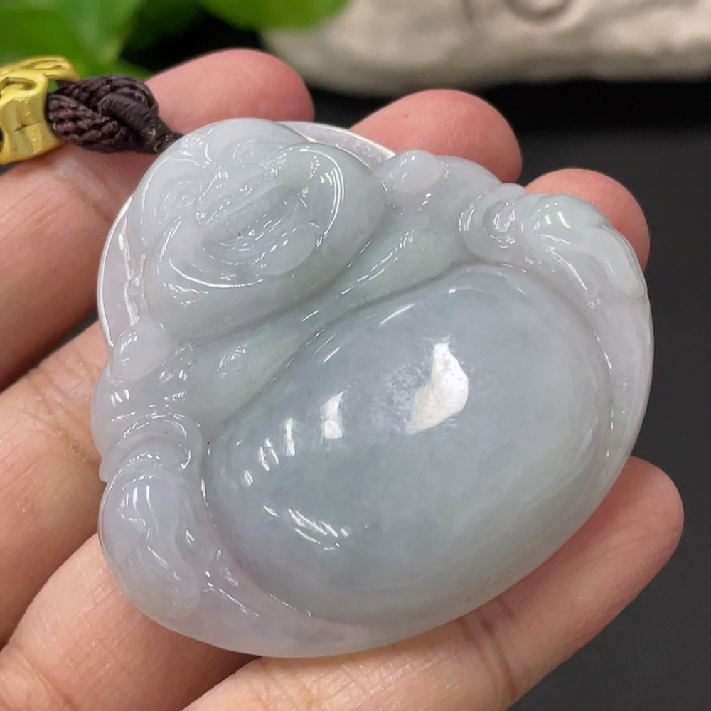 F35080774 Jadeite Buddha Pendant Total Weight Approx. 49.2g