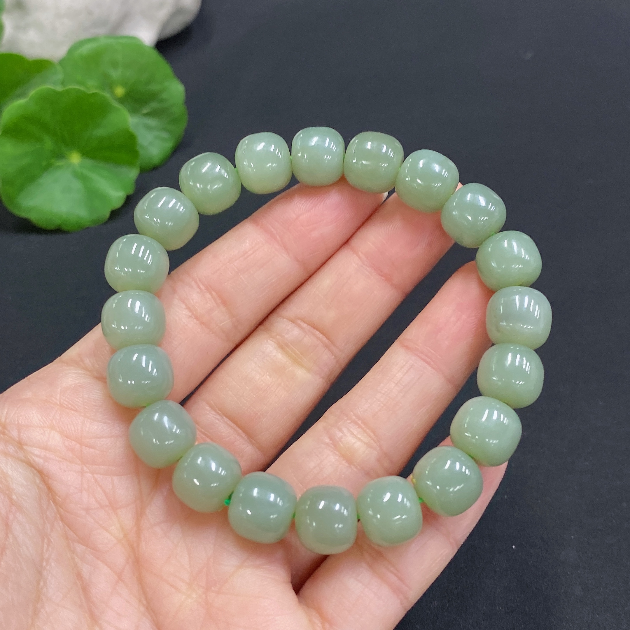 H25935082 Hetian Jade Bracelet, Approx. 9.6mm, Total Weight About 31.3g