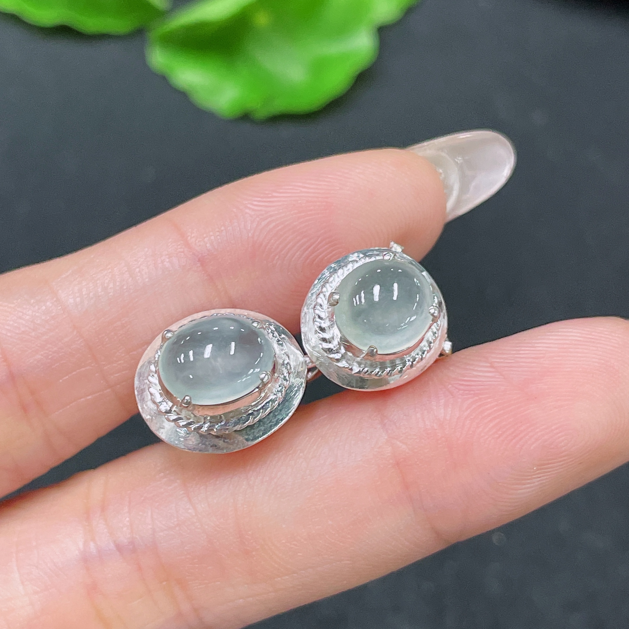 F35157740 Jadeite Cabochon Mounted Non-Gold Sell as a Lot